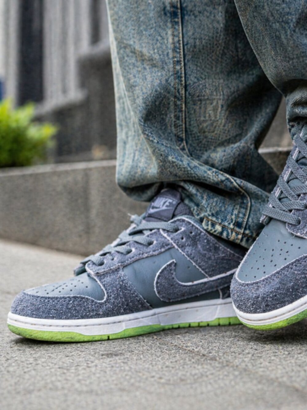 Nike Dunk Low SE TD Iron Grey Ghost Green Toddler Size 10C DQ6217-001 NEW